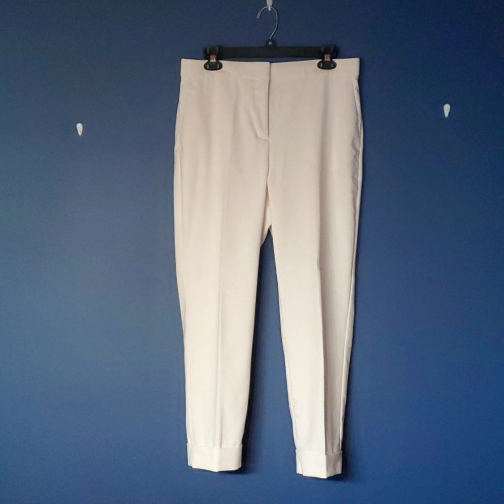And Tyler cream weave textured pants